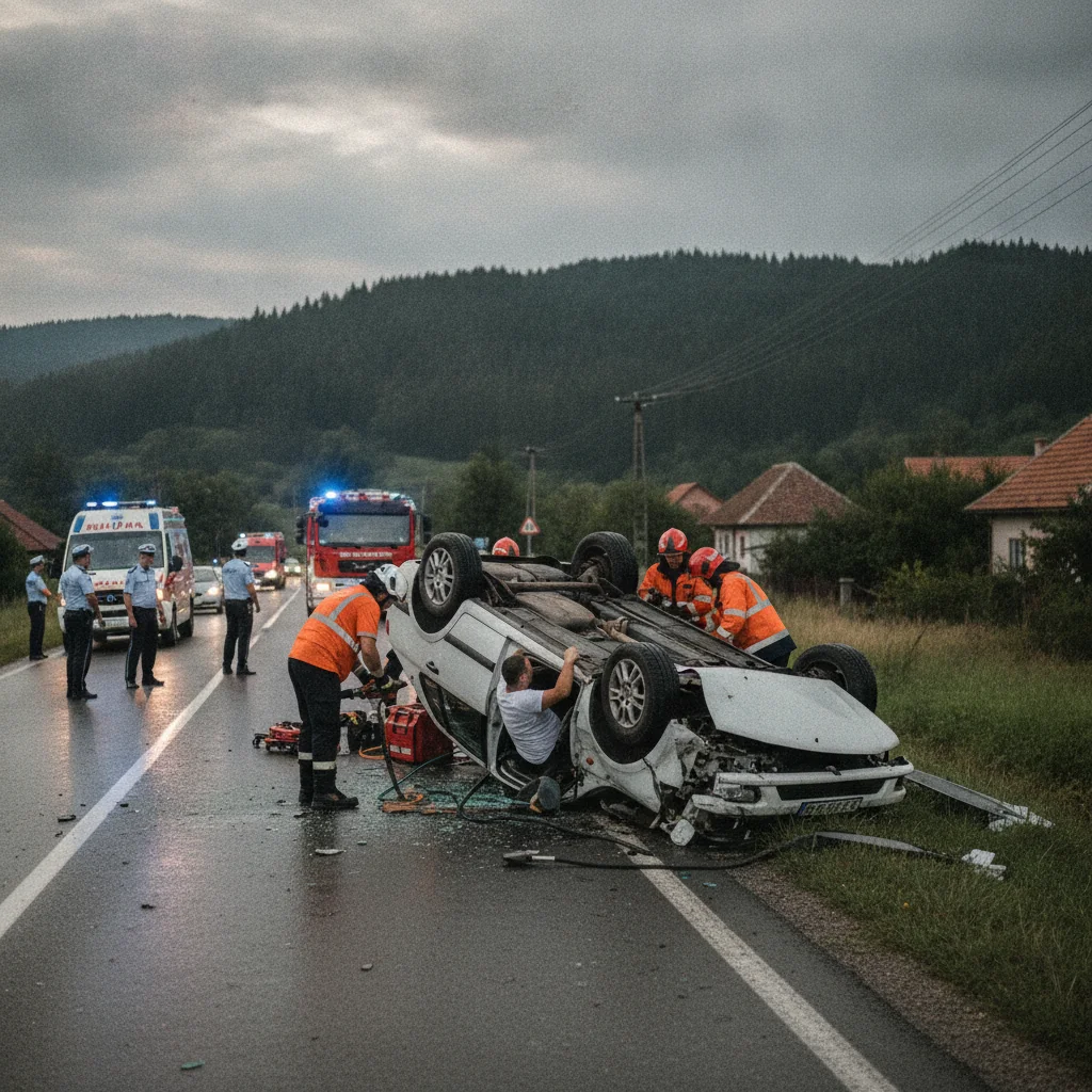 Coliziune pe Mihai Viteazu: șoferi de 45 și 51 de ani, duși la spital