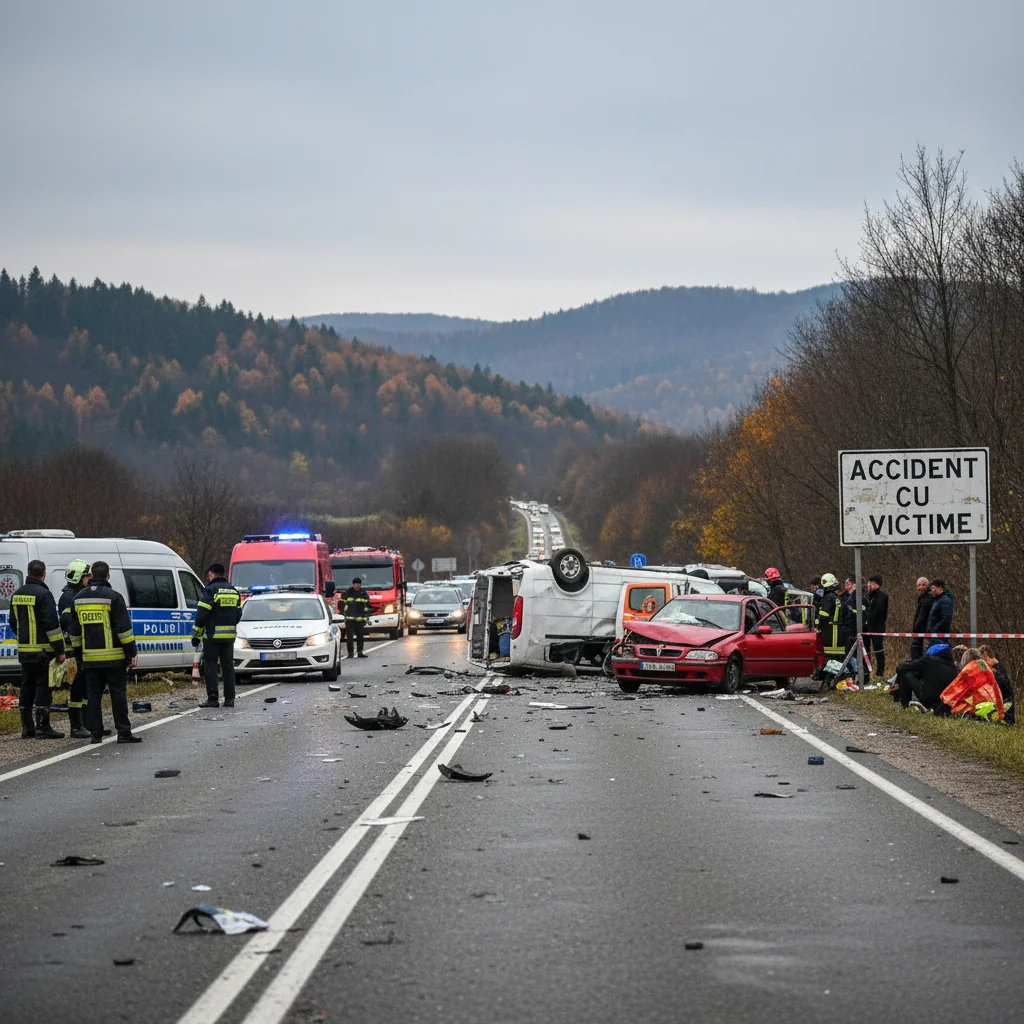 Accident rutier cu victime în Neamț – trafic blocat pe ambele sensuri (FOTO)