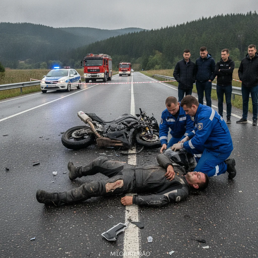 Accident rutier în Gâdinți: Motociclist rănit, transportat la spital