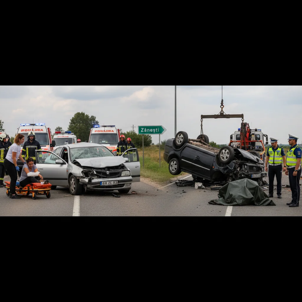 Accidente grave în Neamț: femeie rănită, șofer decedat