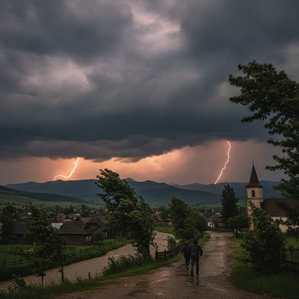 Avertizare meteo: Cod portocaliu de furtuni în Neamț