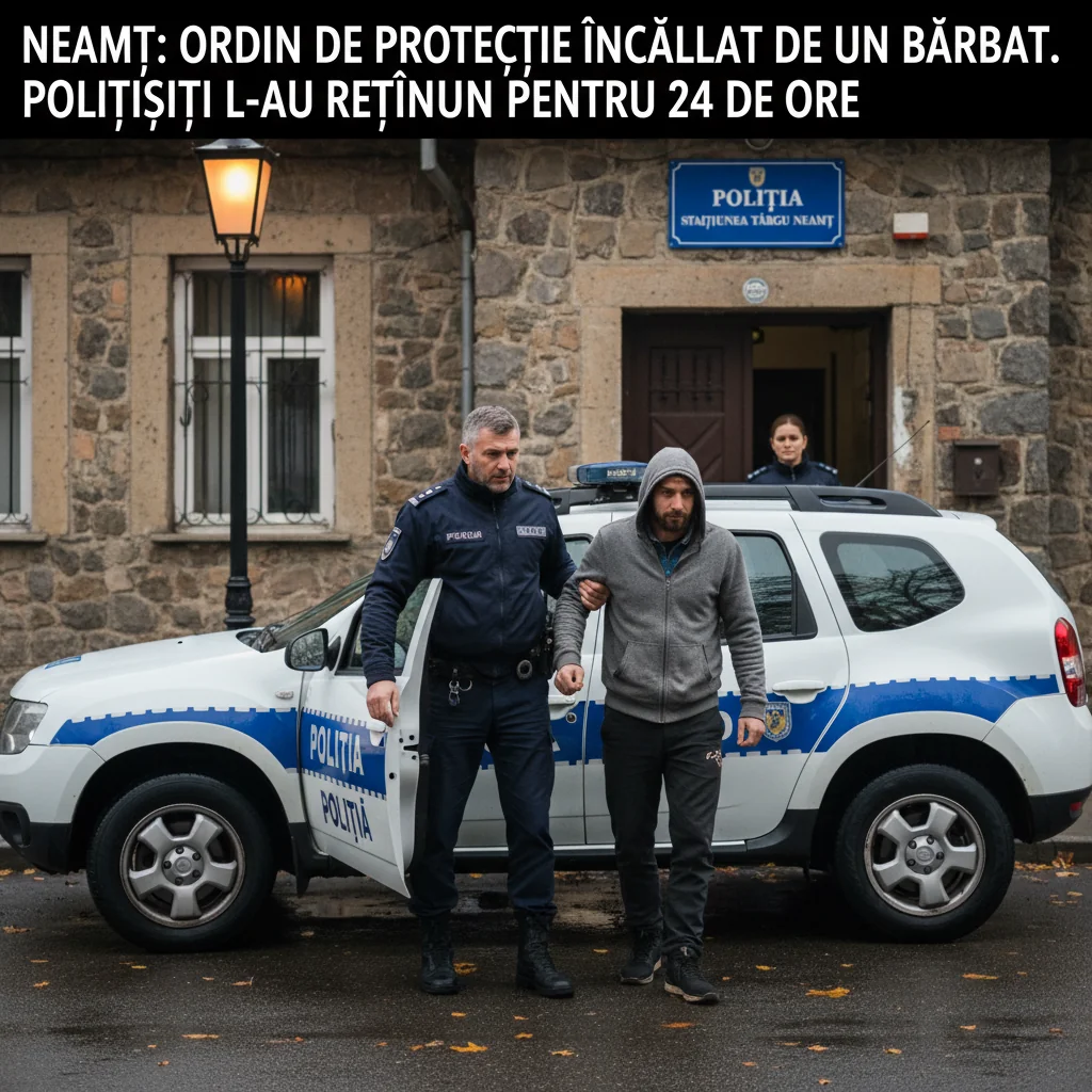 Bărbat reținut 24 de ore pentru încălcarea ordinului de protecție