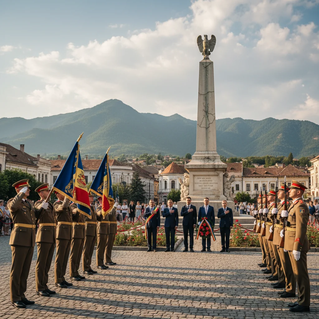Ceremonie militară la Piatra-Neamț pentru Ziua Eroilor