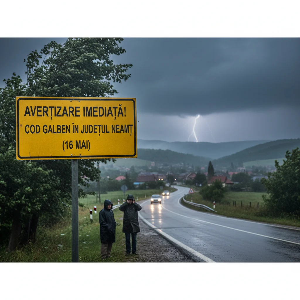 Cod galben pentru județul Neamț, avertizare urgentă acum