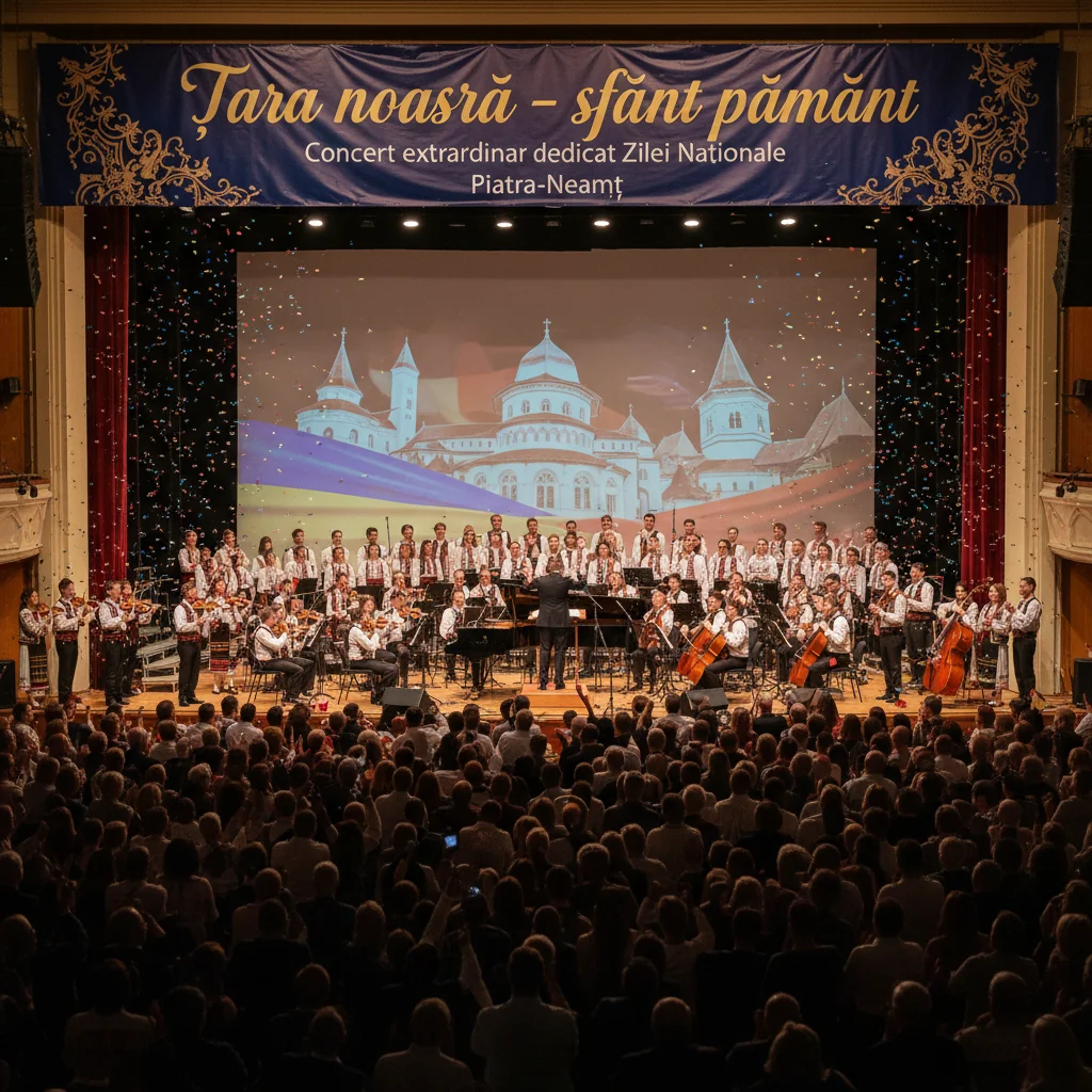 Concert extraordinar Țara noastră – sfânt pământ, organizat la Piatra-Neamț de Ziua Națională