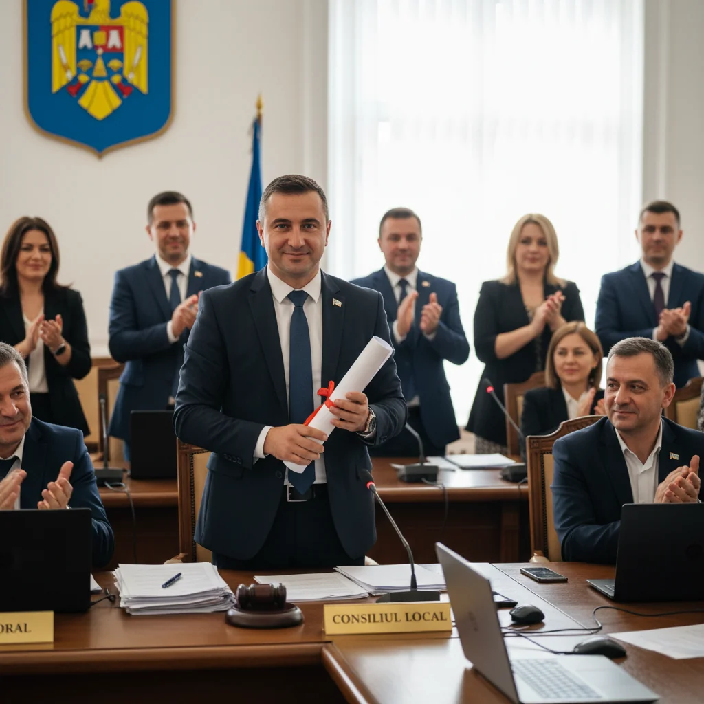 Consilierul local Burdulea Mugurel (AUR) aprobă proiectul de stimulente financiare pentru nou-născuți în Consiliul Local