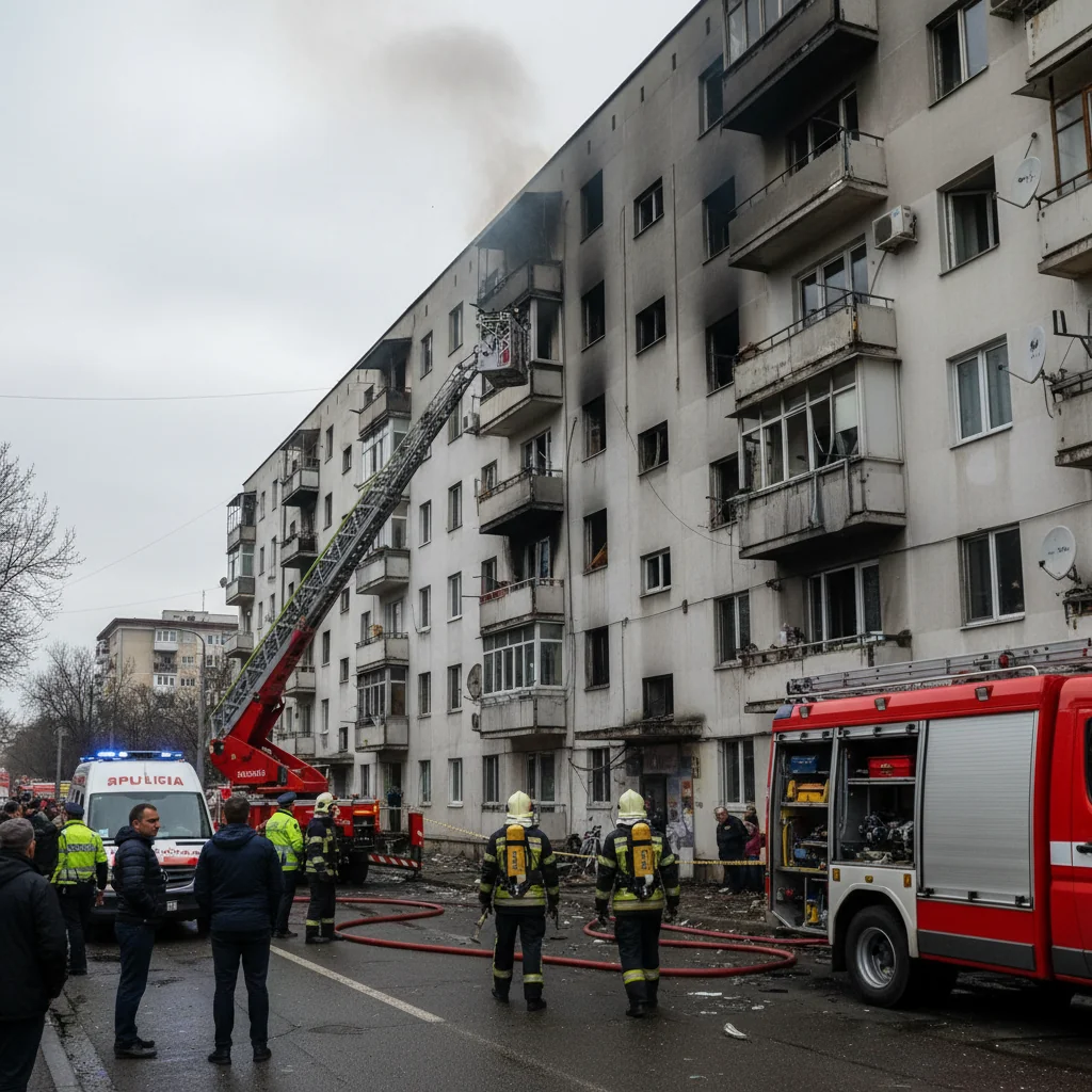 Deces în urma unui incendiu într-un apartament din Piatra-Neamț