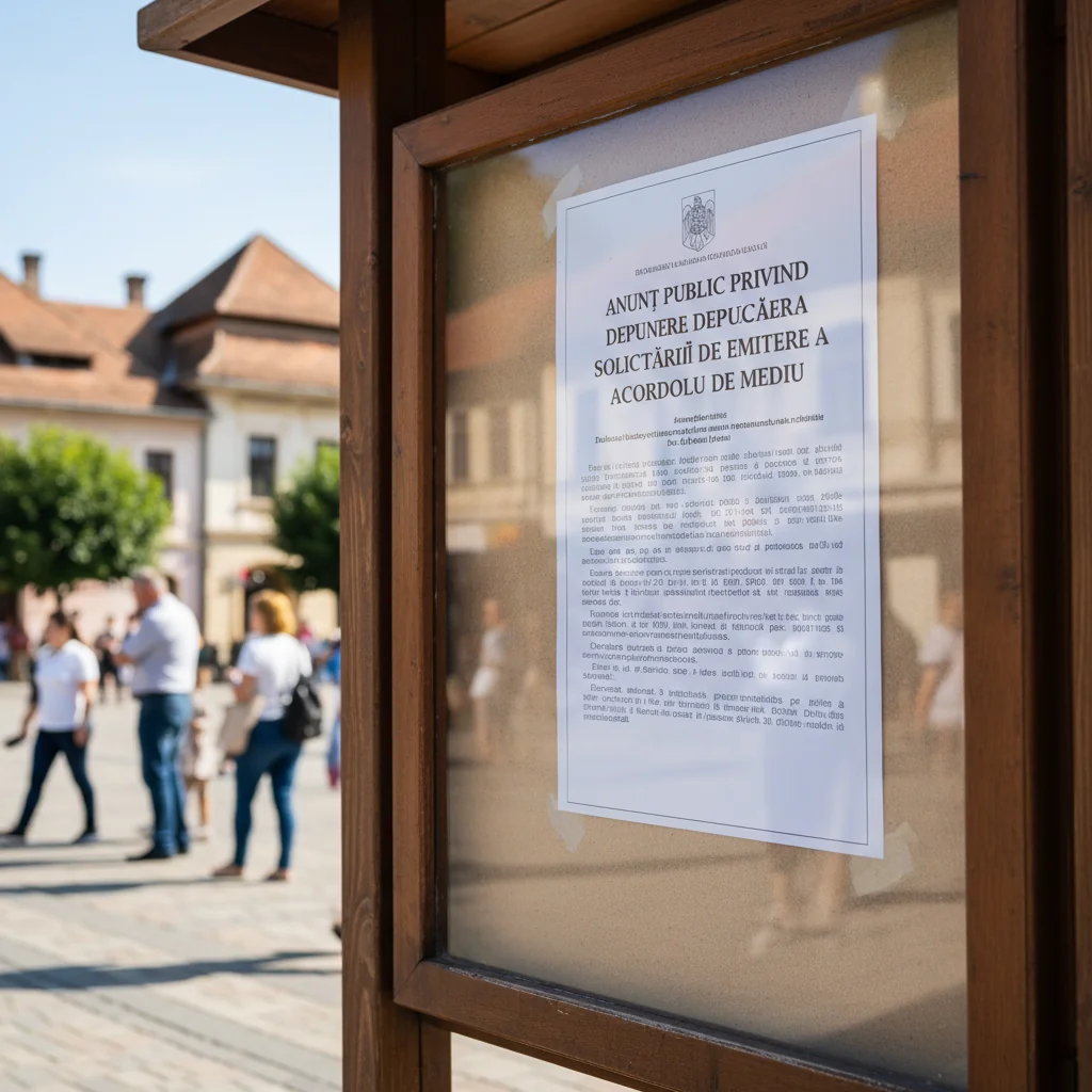 Depunerea solicitării pentru emiterea acordului de mediu