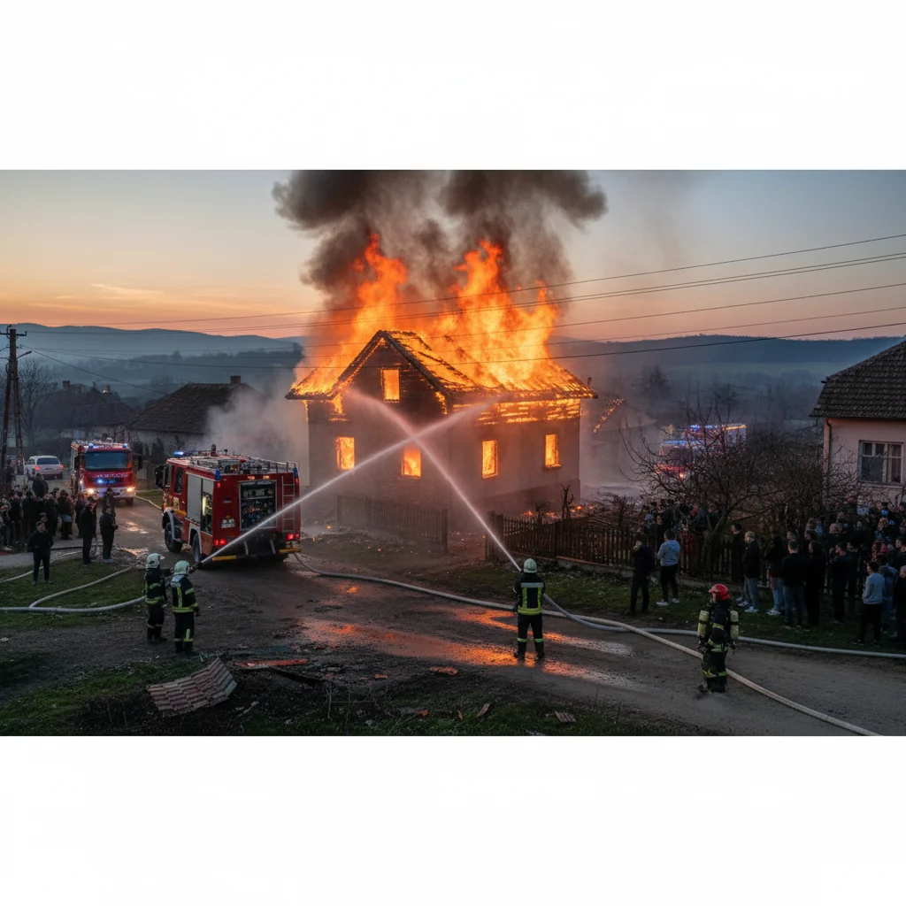 Incendiu devastator într-o gospodărie din Piatra Neamț