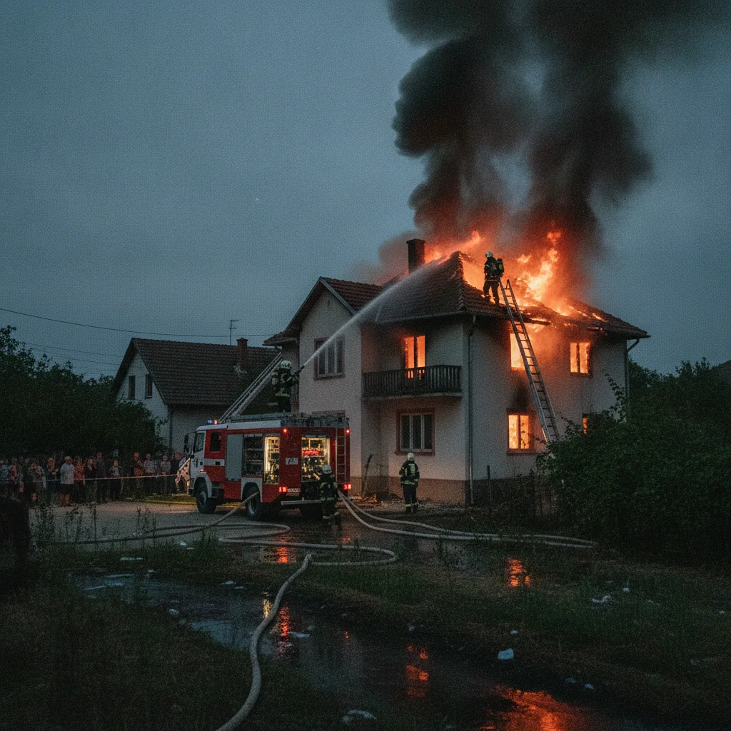 Incendiu în Pângărați: Anexă afectată, fără victime