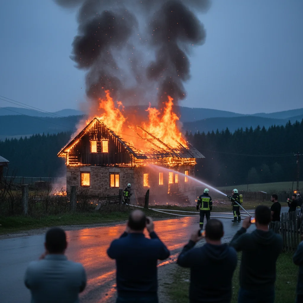 Incendiu puternic la o locuință din Neamț (FOTO)