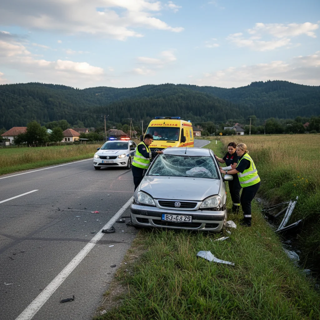 O femeie rănită a fost transportată la spital