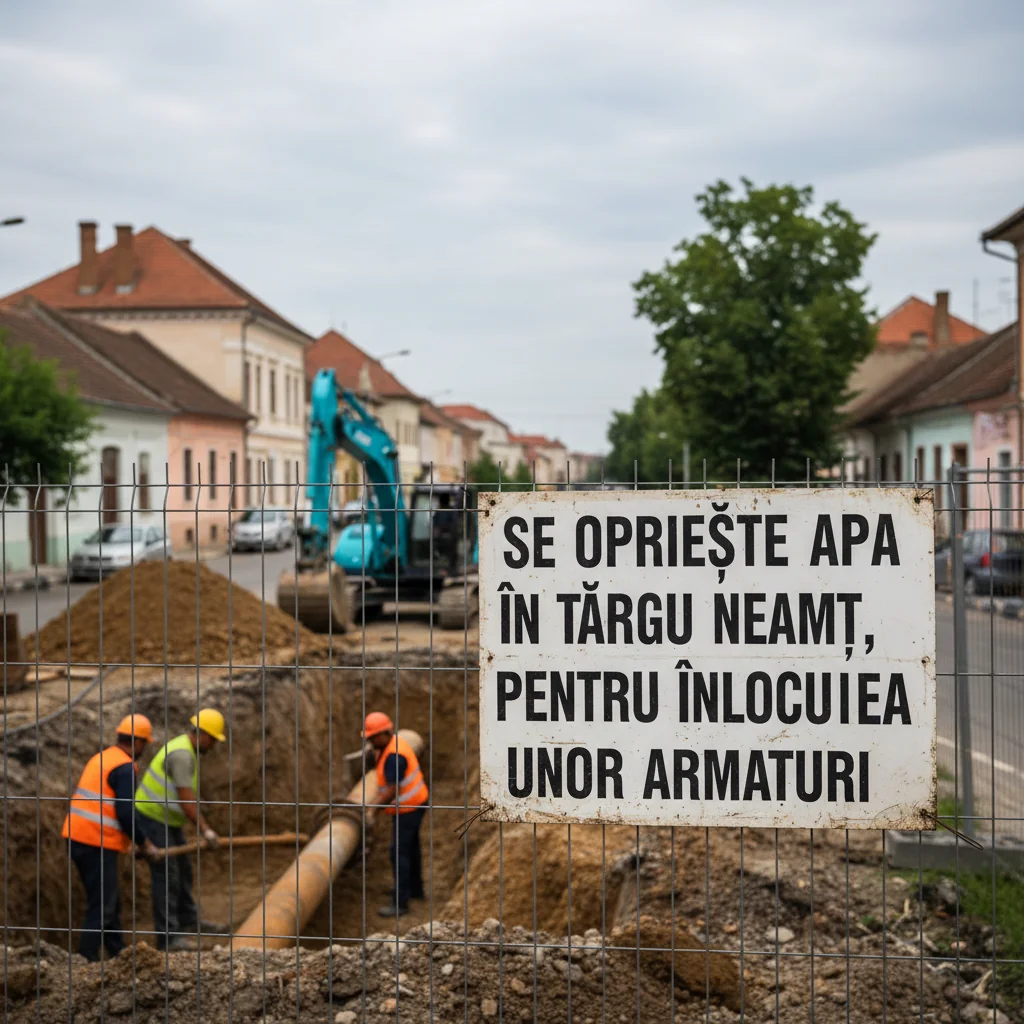 Oprire apă în Târgu Neamț pentru înlocuirea armăturilor – anunț local important