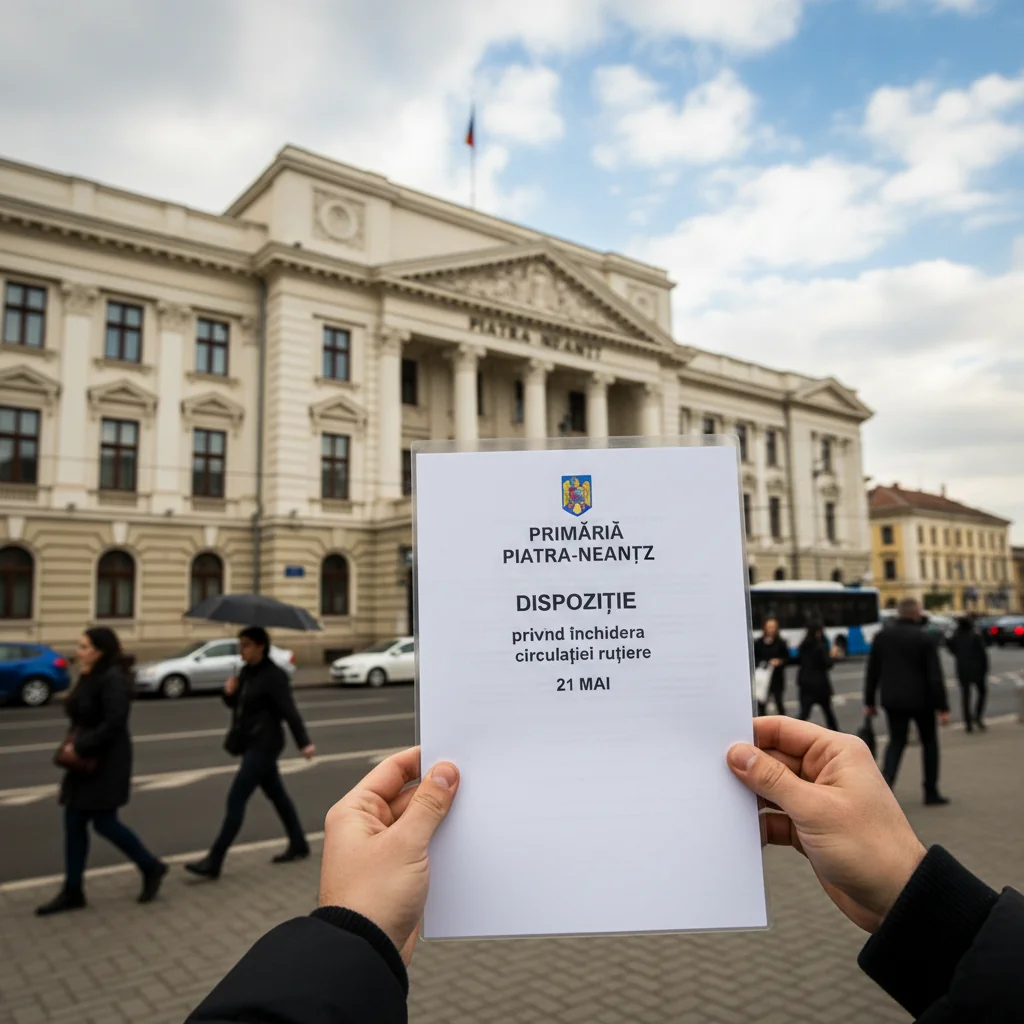 Piatra-Neamț anunță închiderea circulației rutiere pe 21 mai
