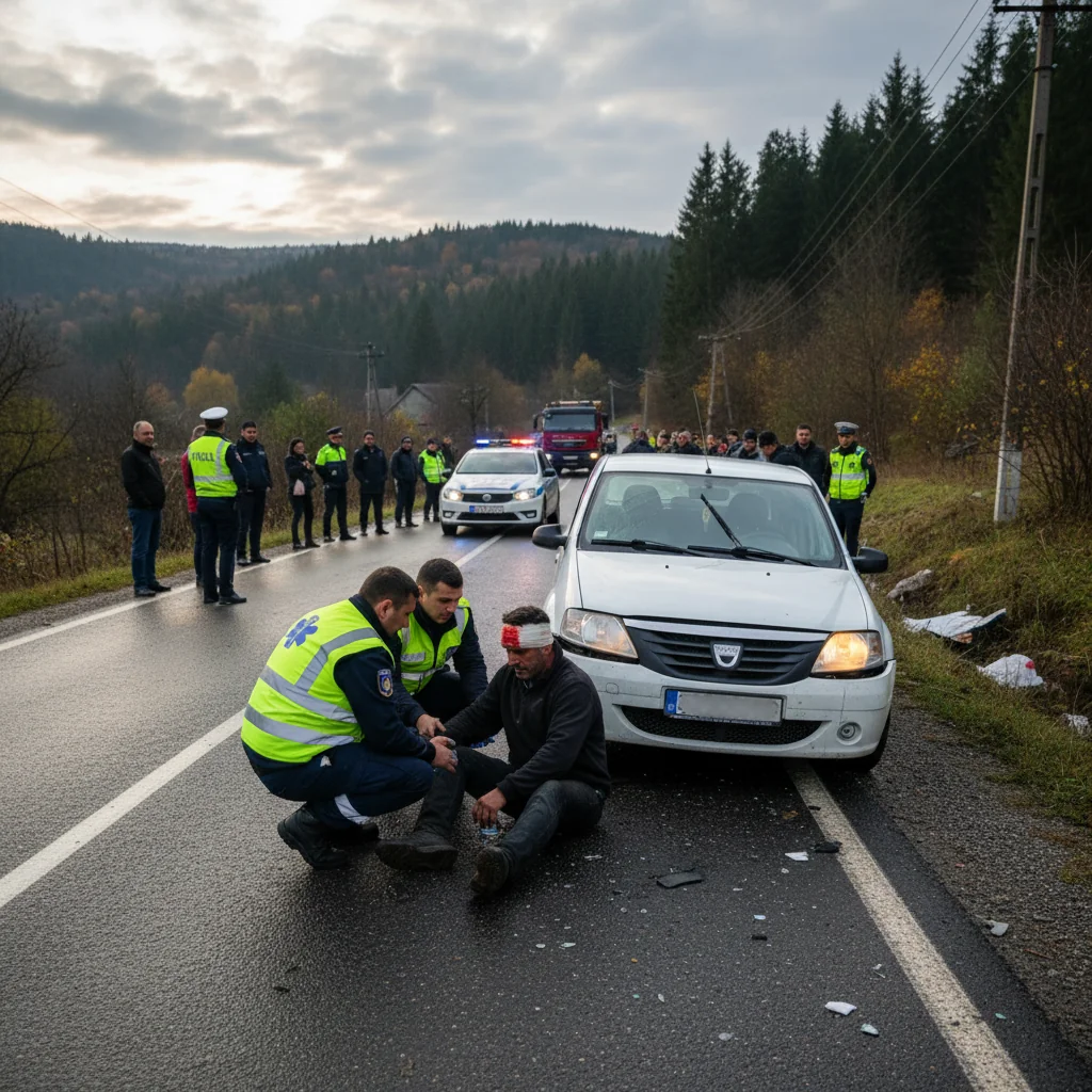 Pieton rănit pe carosabil
