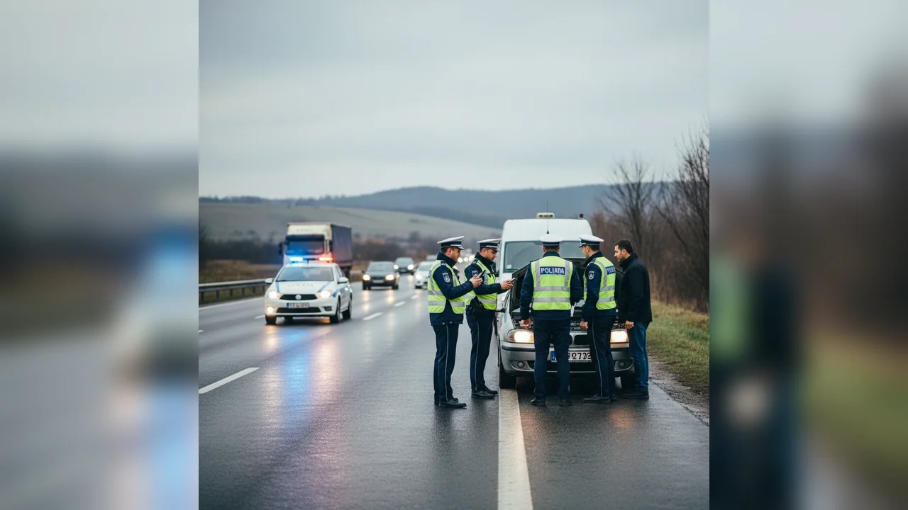 Opt județe, un drum: poliția rutieră acționează astăzi pe DN2