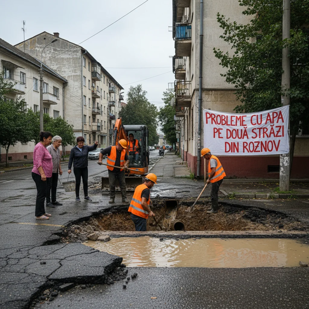 Probleme cu alimentarea cu apă pe două străzi din Roznov