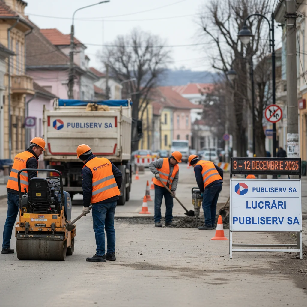 Programul lucrărilor Publiserv SA în Piatra-Neamț, 8 – 12 decembrie 2025