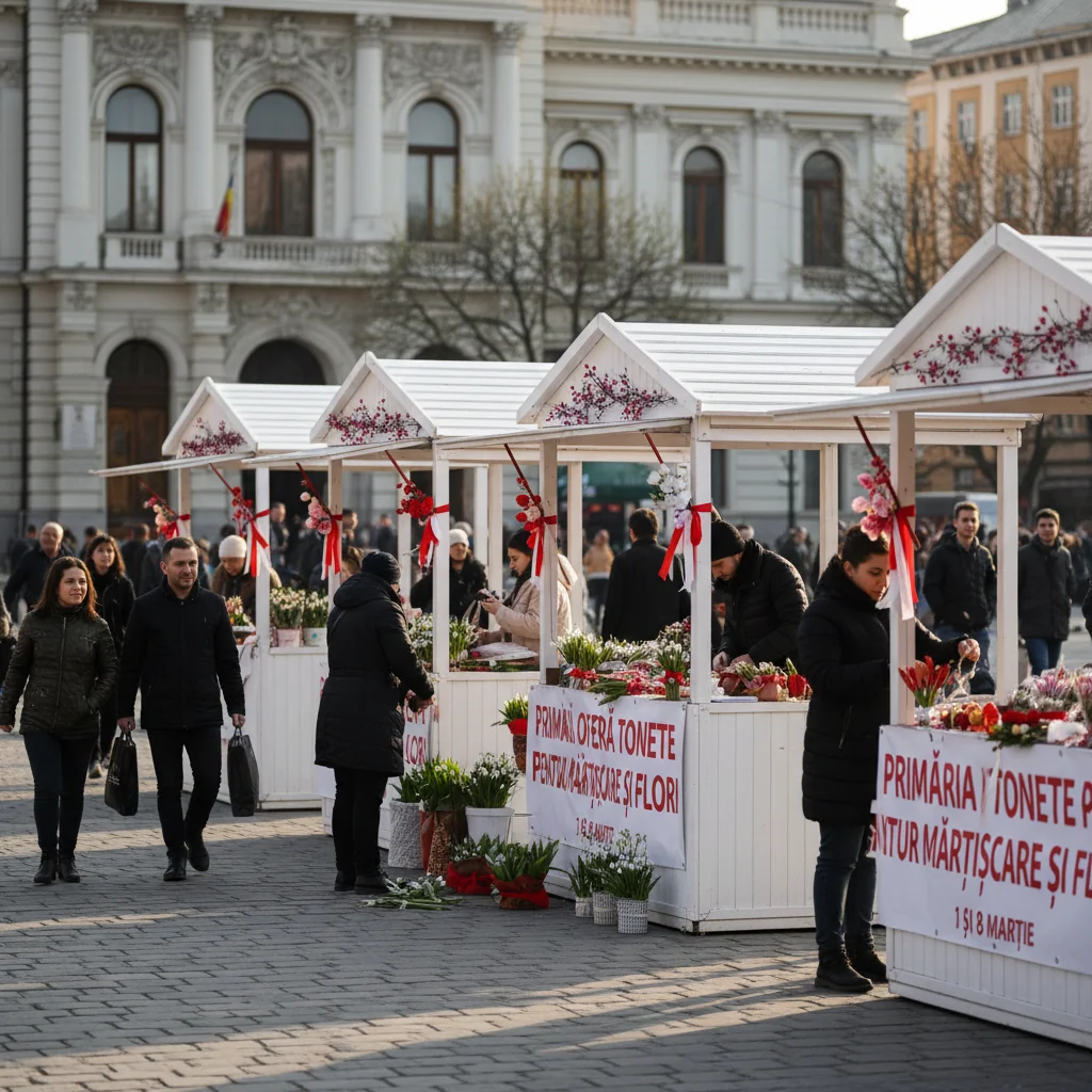 Spații comerciale temporare pentru mărțișoare și flori disponibile în Piatra Neamț