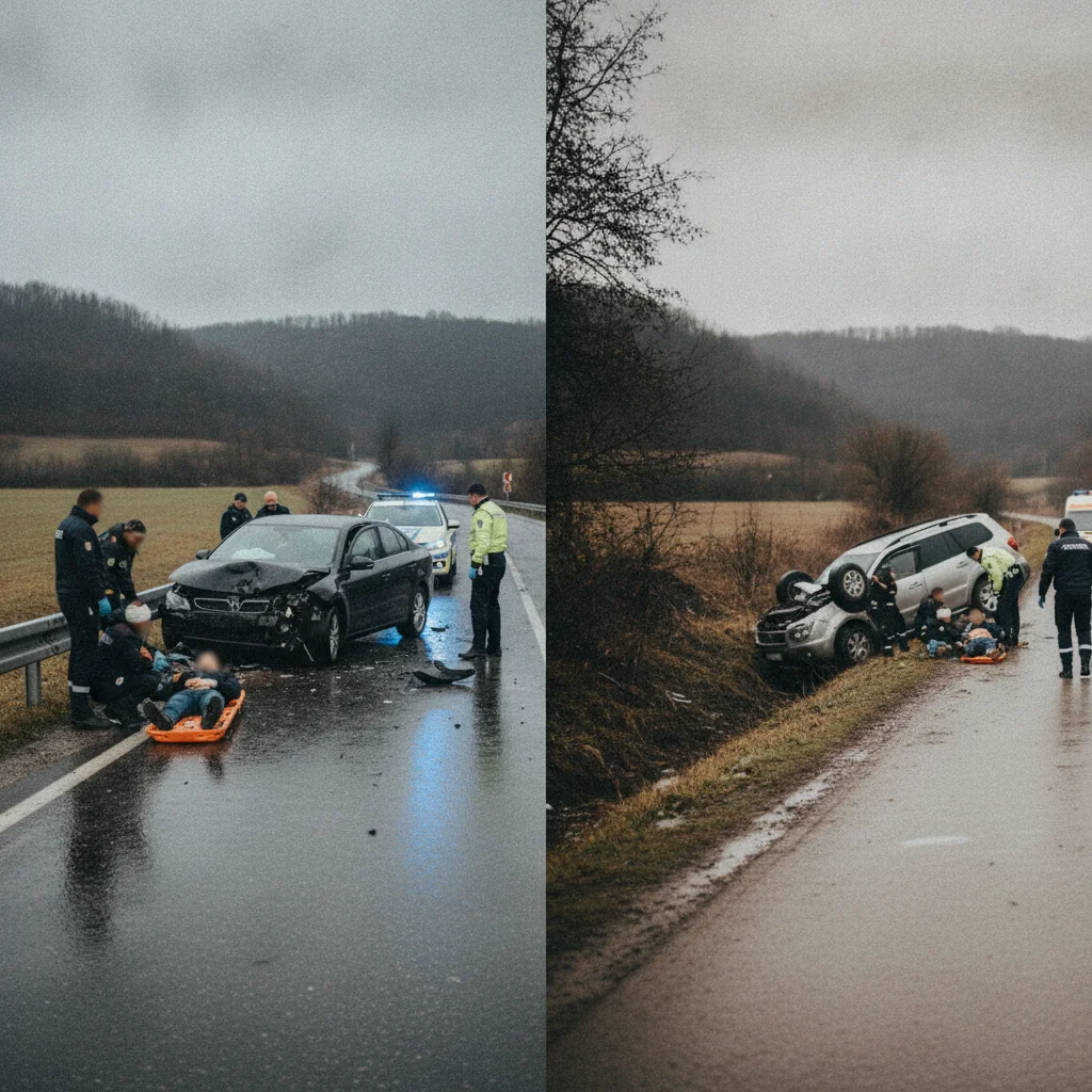 Trei persoane rănite în două accidente produse în Neamț, la Bistrița și Vânători-Neamț