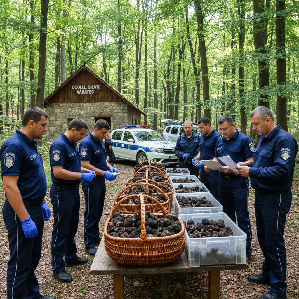 Trufe confiscate fără aviz de transport, predate Ocolului Silvic Văratec